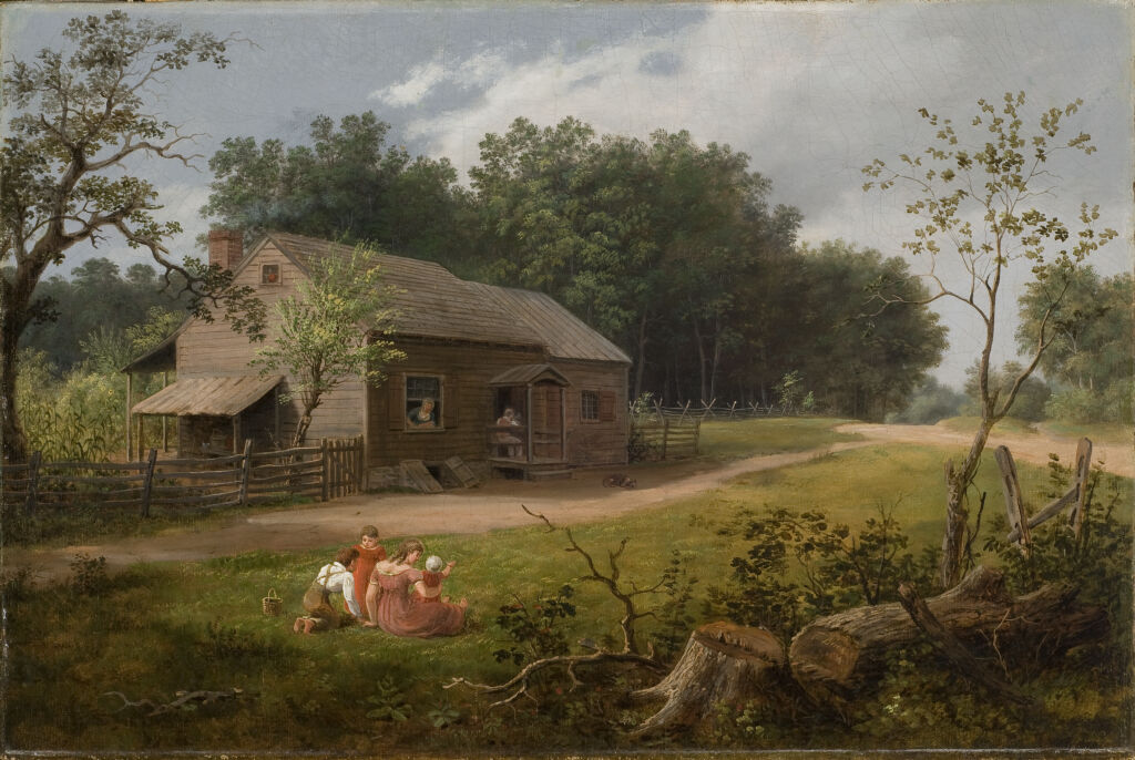 Cabin with Children Playing