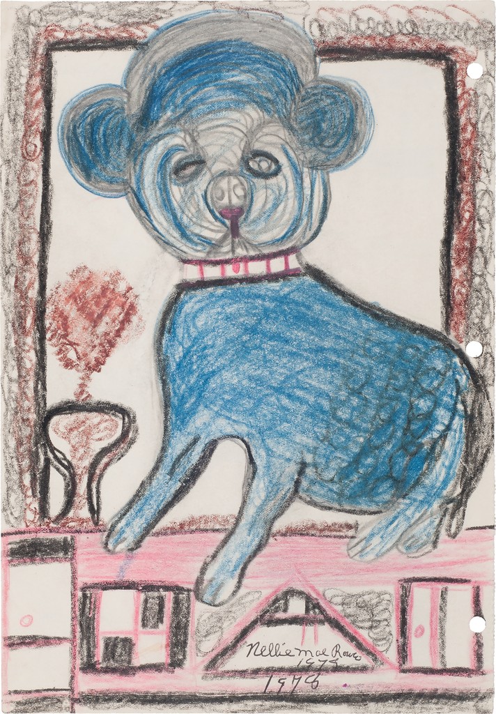Untitled (Blue Dog with Red Collar)