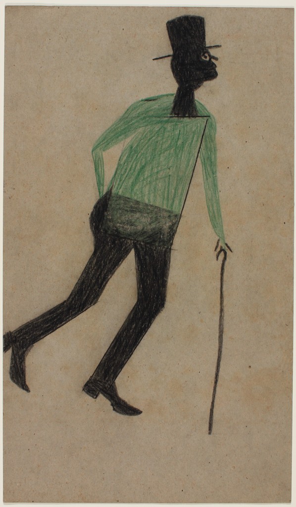 Untitled (Single Figure Walking with Cane)