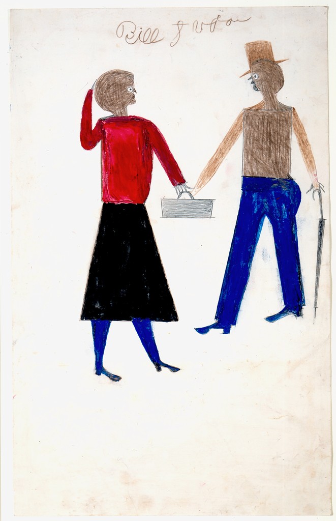 Untitled (Woman with Purse and Man with Umbrella)