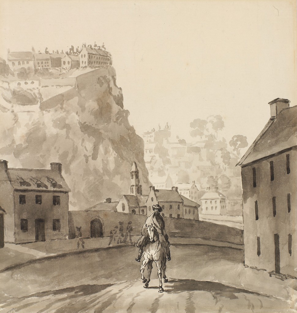 Hill Town with Horseman