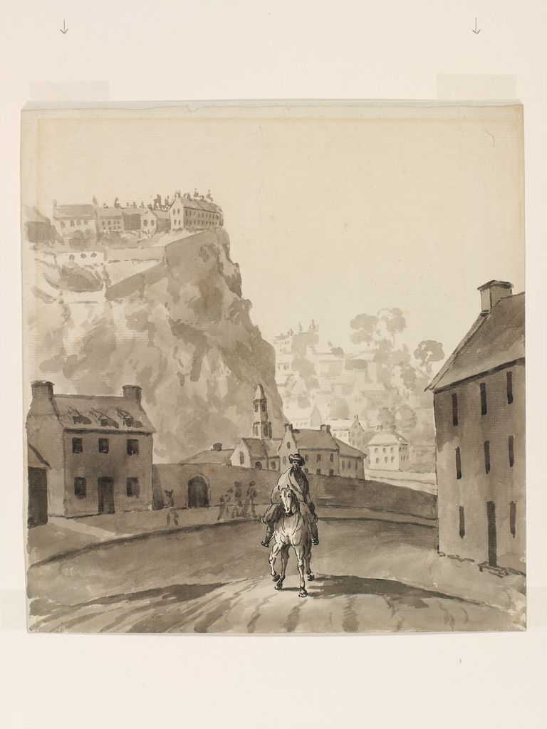 Hill Town with Horseman