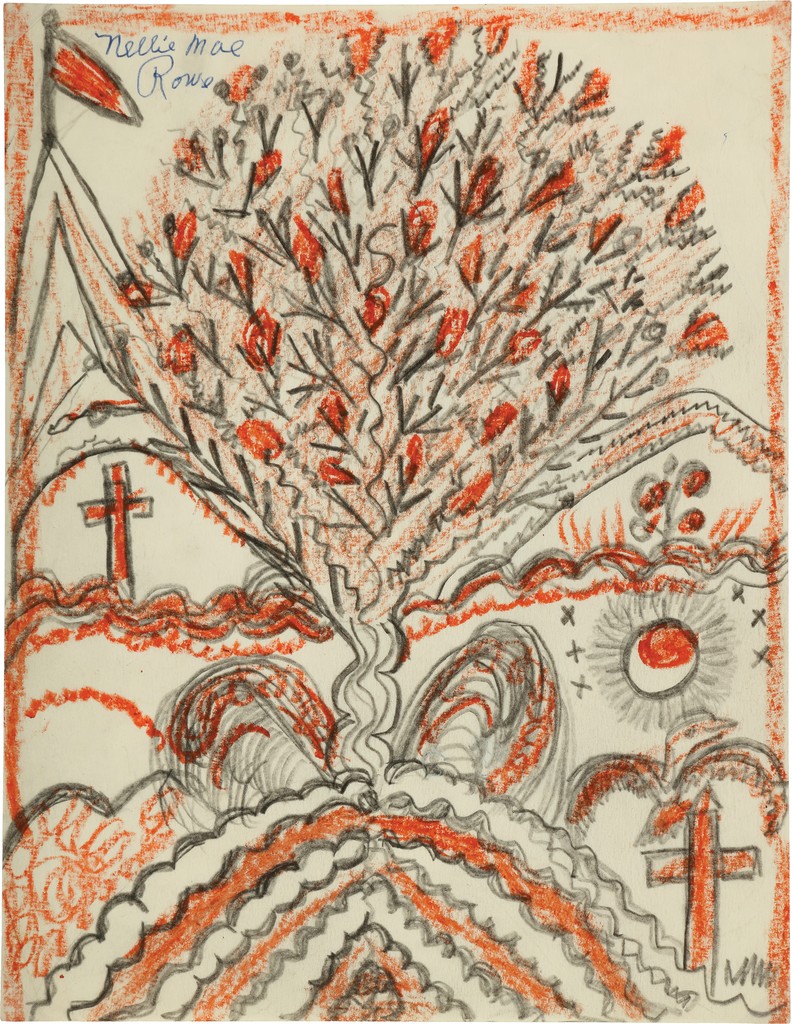 Untitled (Orange Tree and Crosses)
