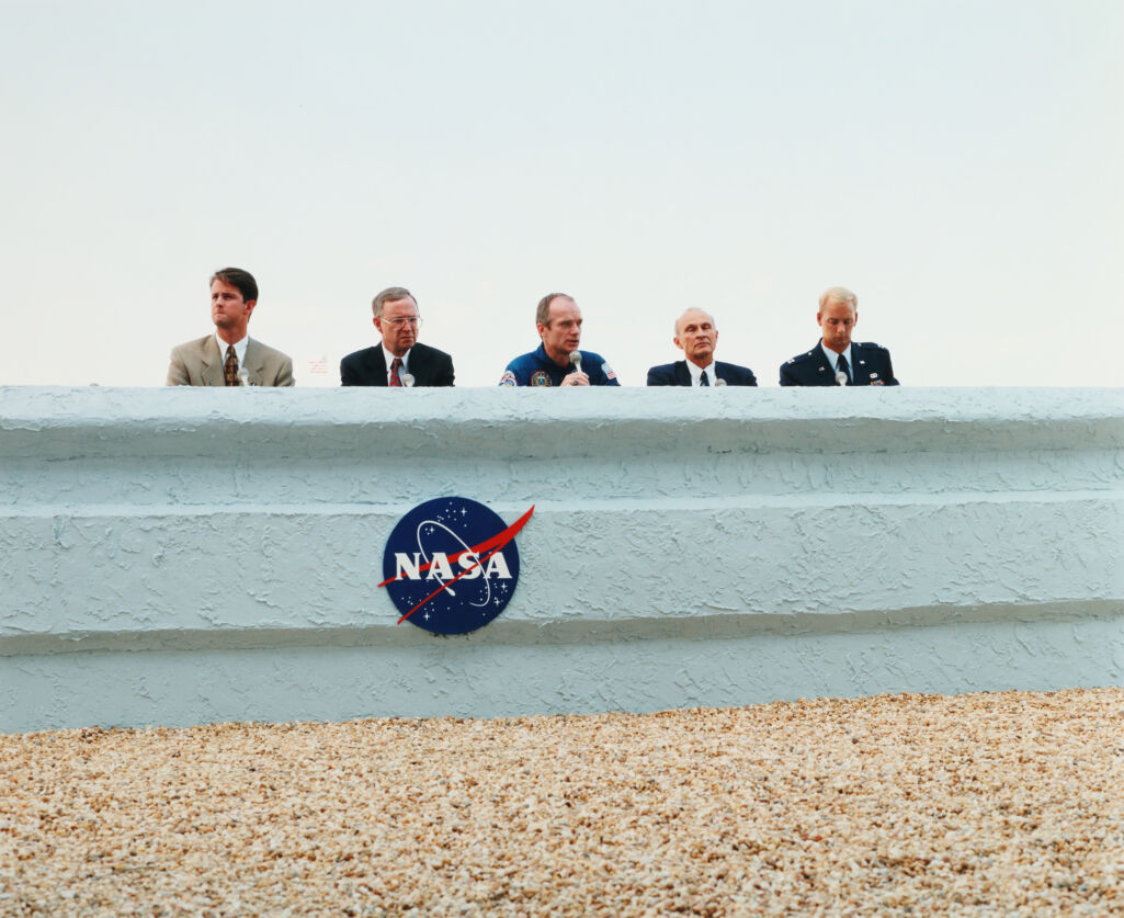 Press Conference, John Glenn Shuttle Launch, Cape Canaveral, FL