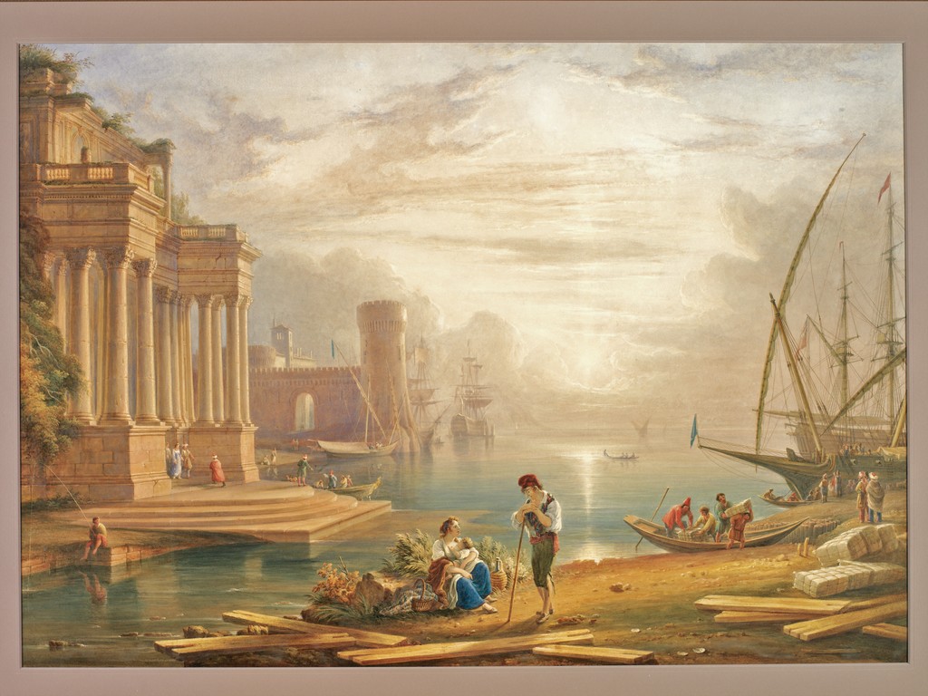 View of Naples Harbour, After Claude