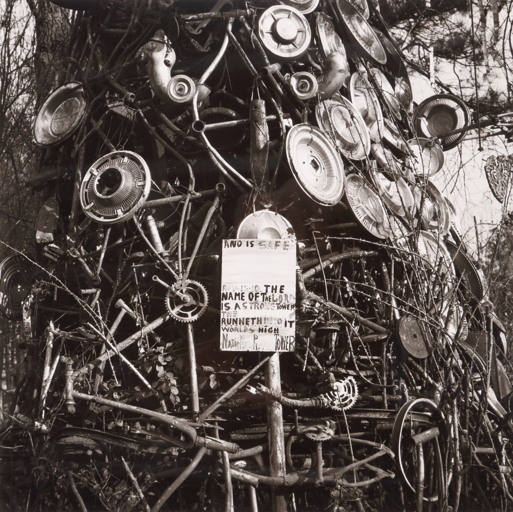Untitled [Photograph of Howard Finster and Paradise Garden]