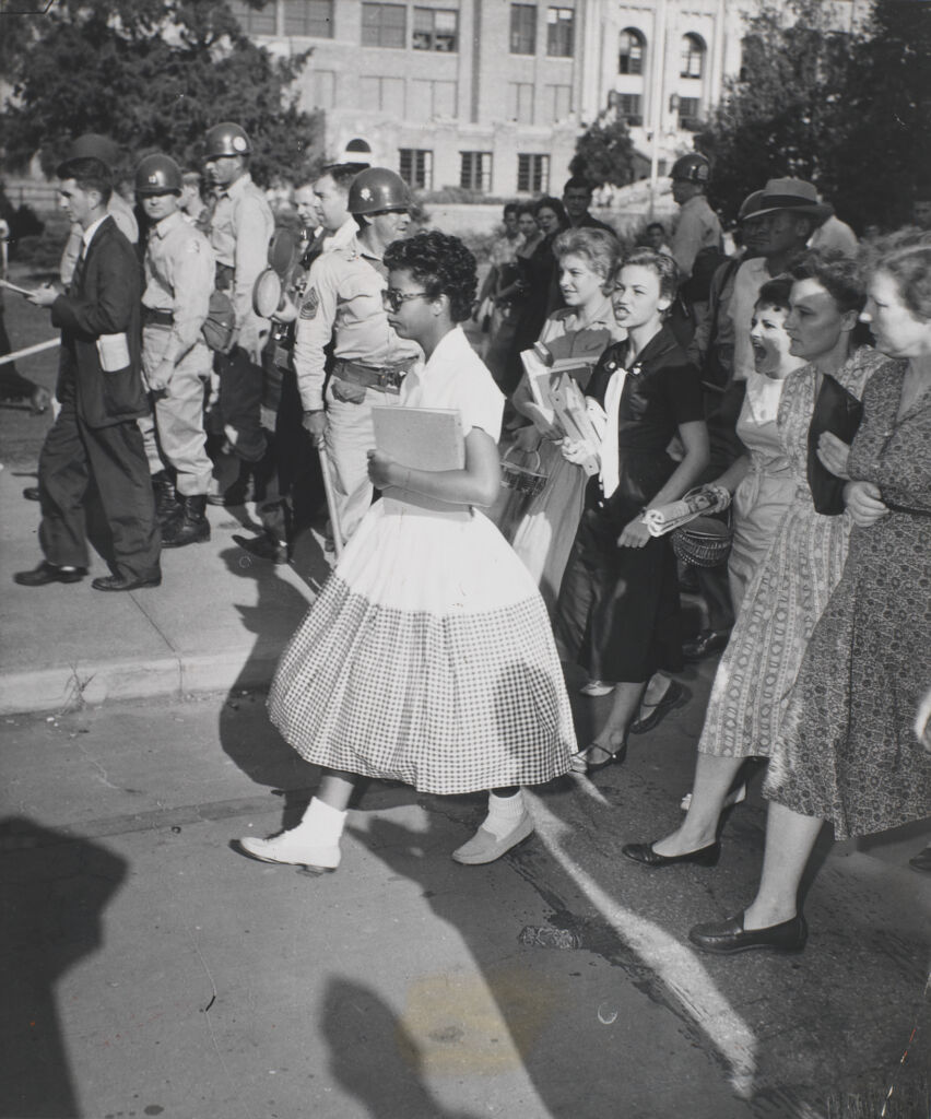 Elizabeth Eckford Entering Central High School, Little Rock, Arkansas