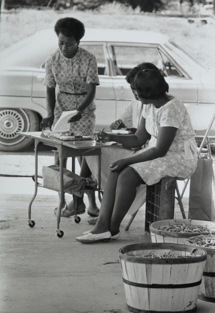 L. C. Dorsey, Civil Rights Worker from Shelby, Mississippi, at the Vegetable Cooperative, Ruleville, Mississippi