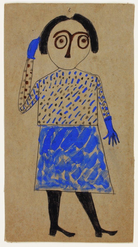 Untitled (Woman in Blue Skirt and Gloves)