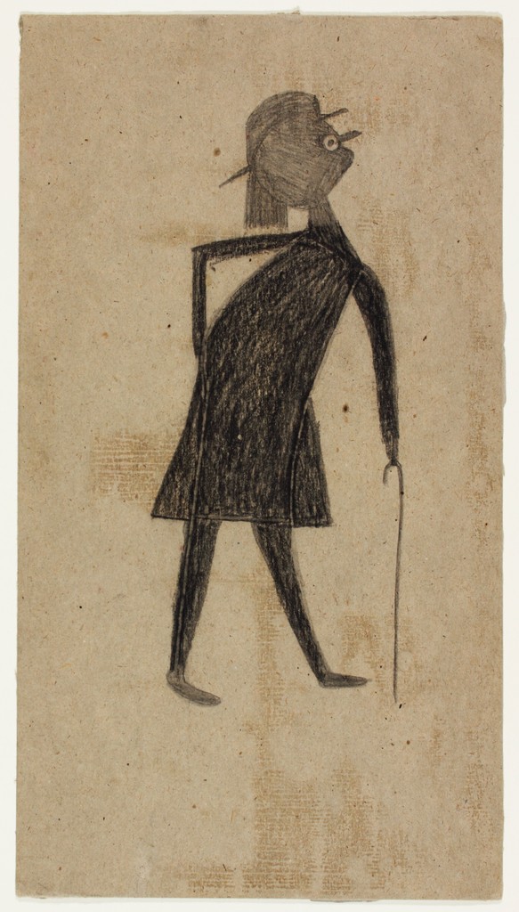 Untitled (Figure with Cane Looking Up)