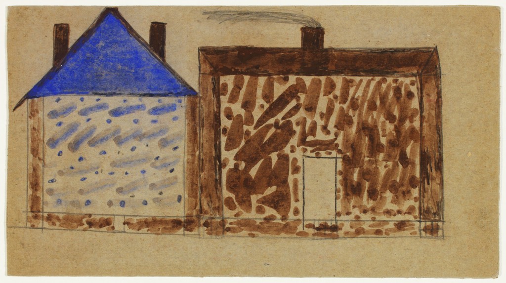Untitled (Blue and Brown Buildings)