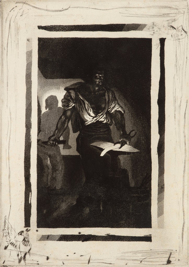 A Blacksmith from Œuvres Uniques à l’eau-forte D’Eugène Delacroix