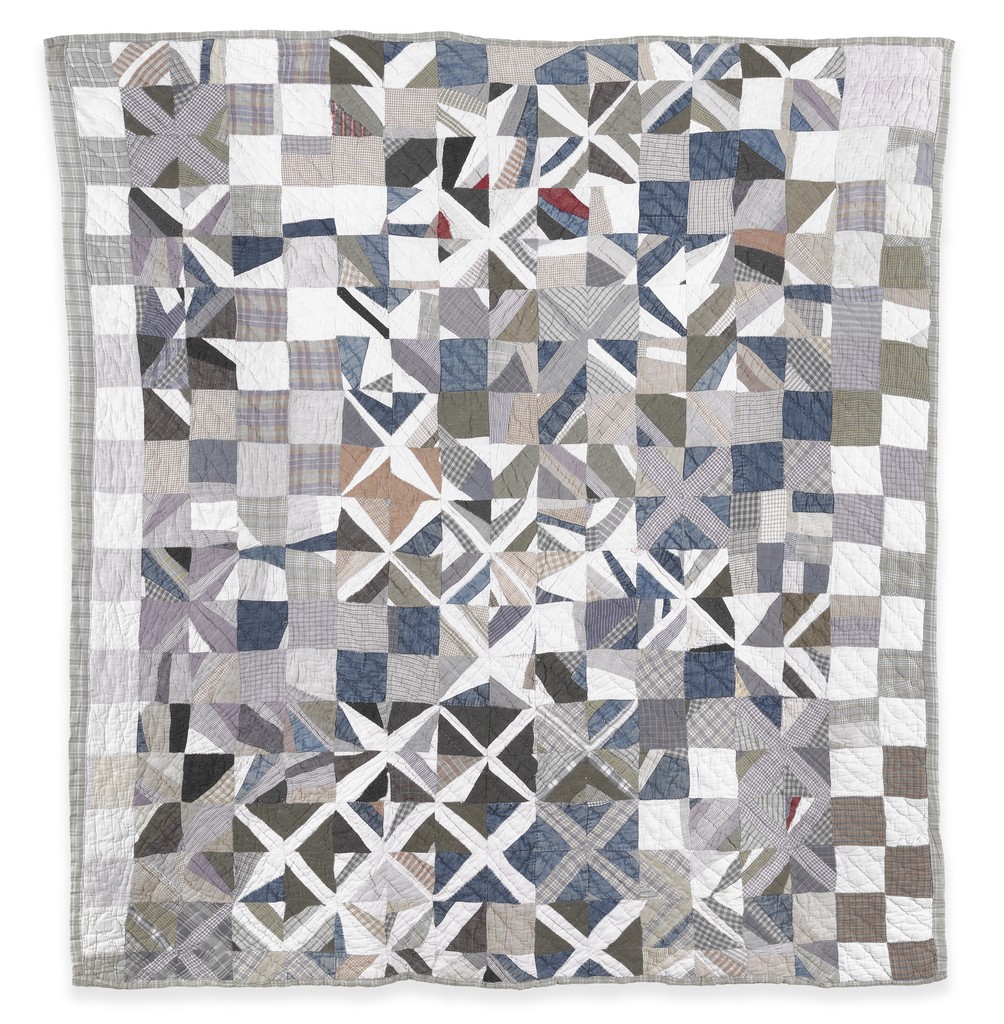 Untitled (Triangles Pieced into Broken Stars Quilt)