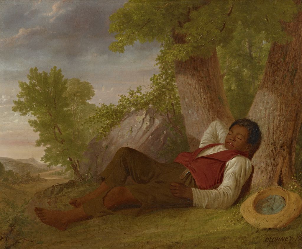 Boy Asleep at the Base of a Tree