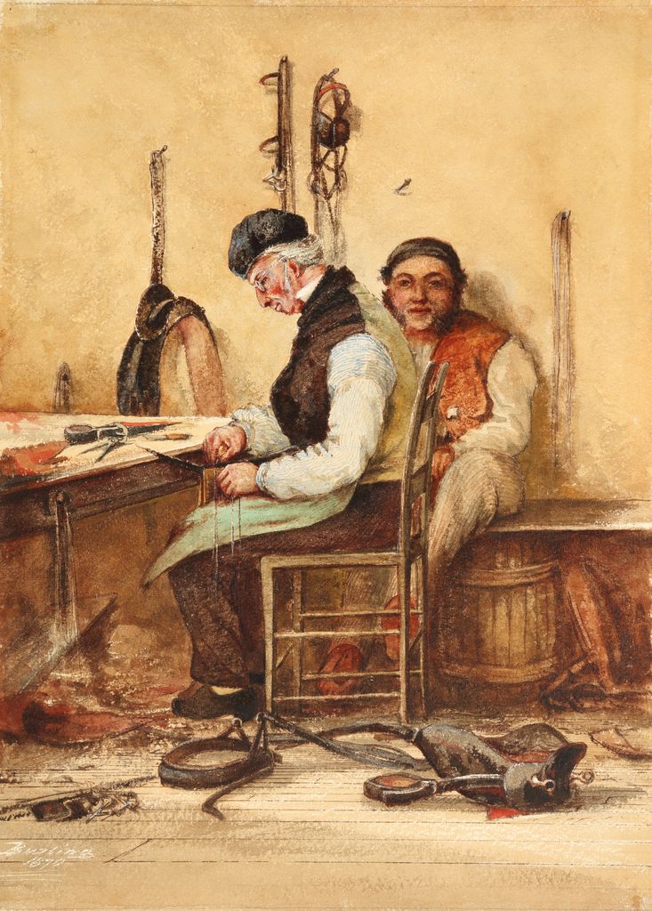 Two Men in a Leather Shop