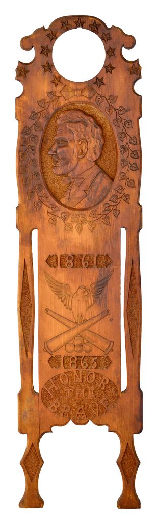 Civil War commemorative plaque depicting Abraham Lincoln