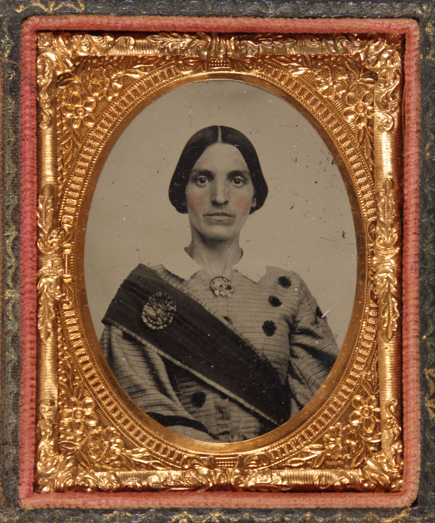 Woman wearing secession sash