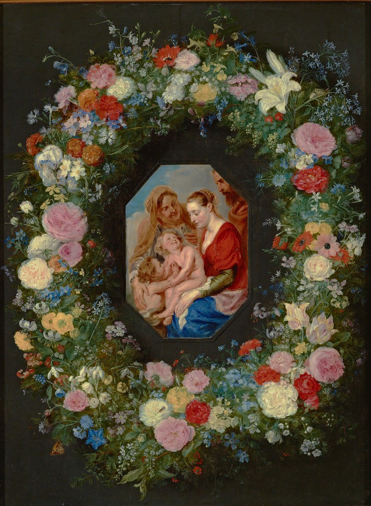 Holy Family with a Garland of Flowers