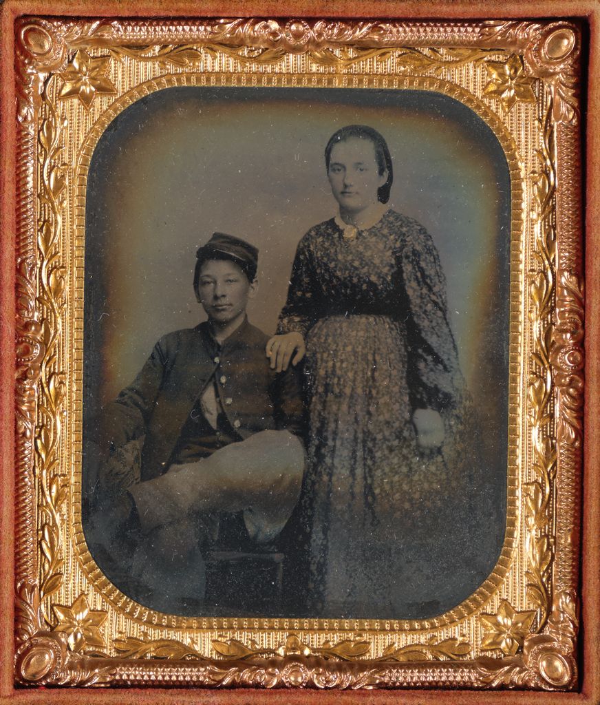 Asian Soldier and Wife