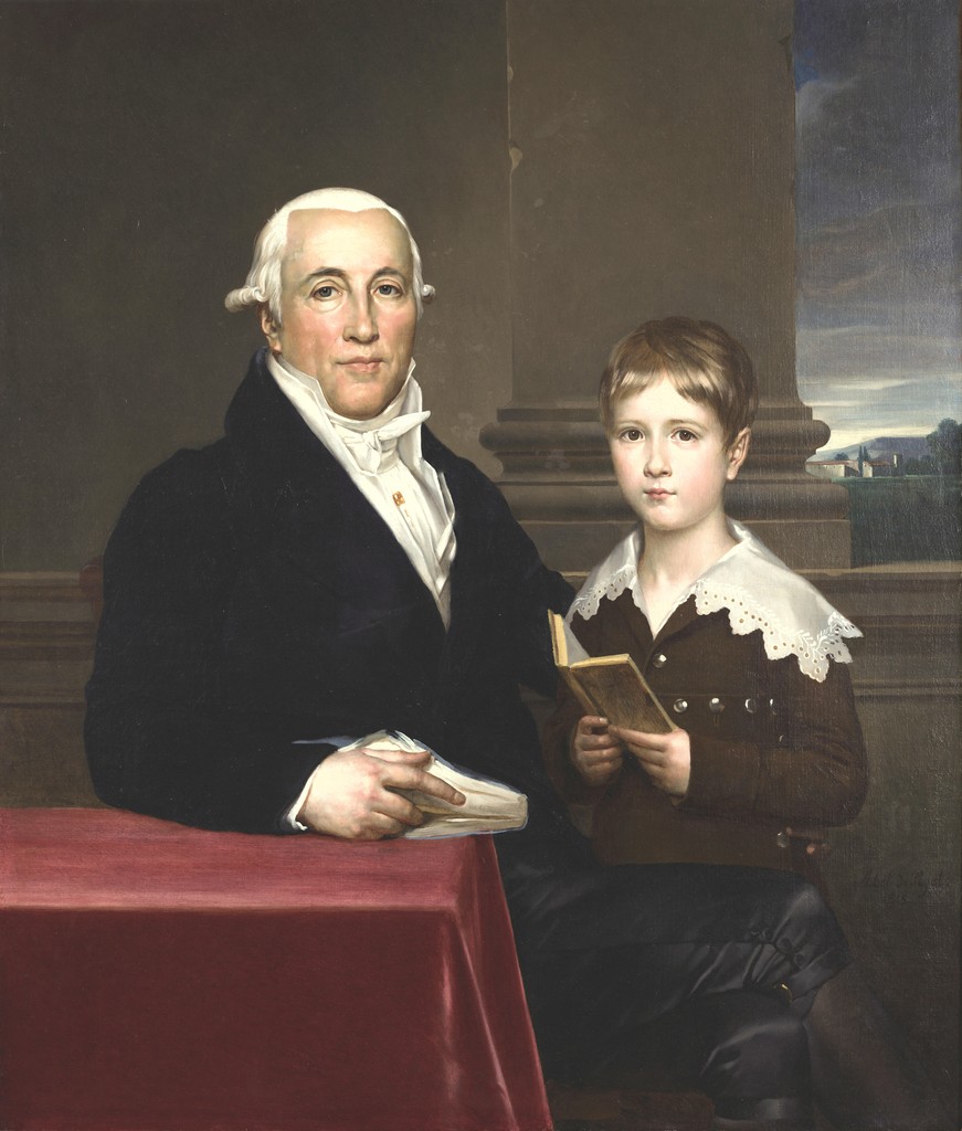 Portrait of Nicholas Legrand and His Grandson, Joseph-Adolphe de Pujol