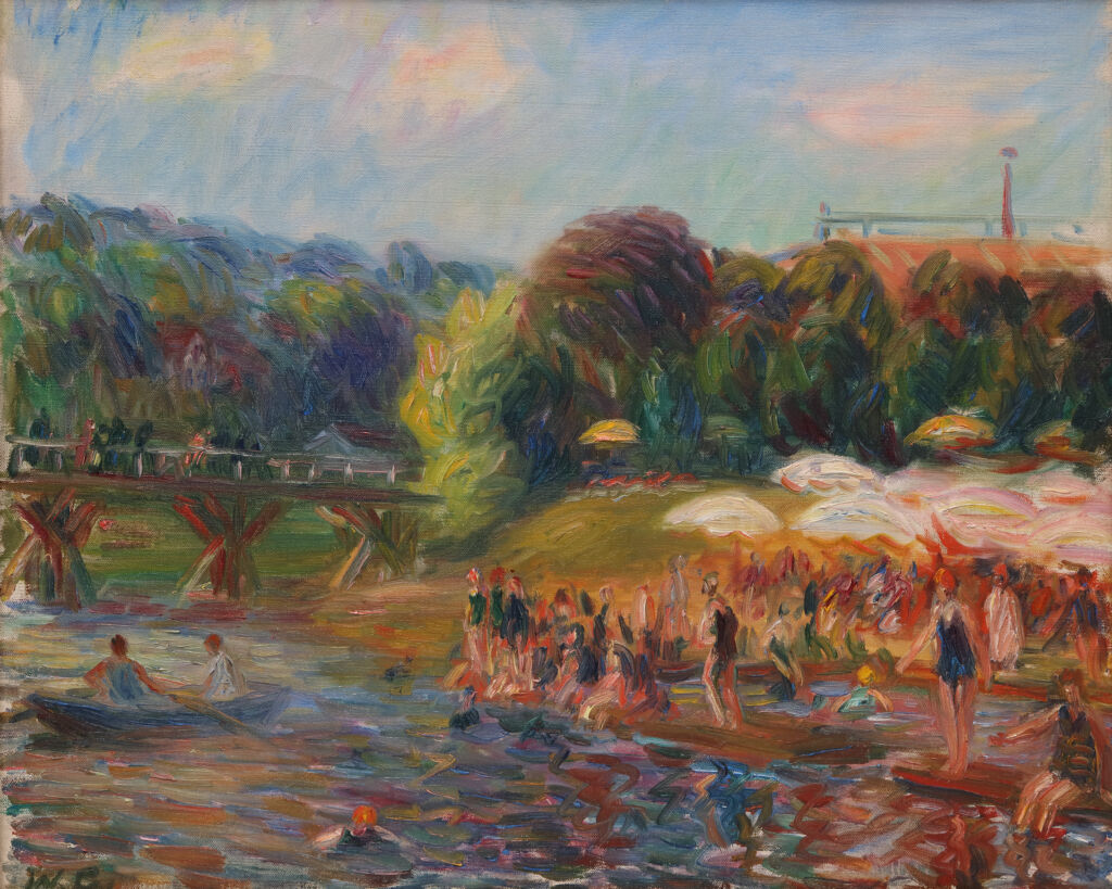 Beach Scene with Bridge, Isle Adam