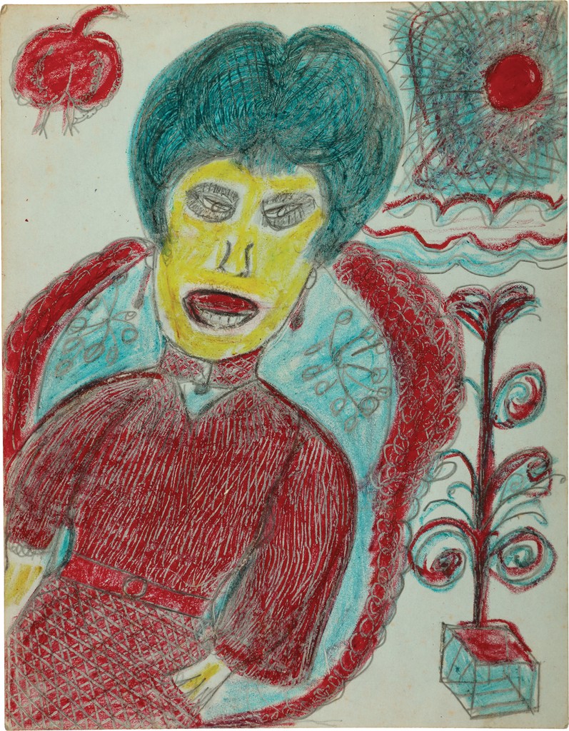 Untitled (Yellow Woman with Red Bird)