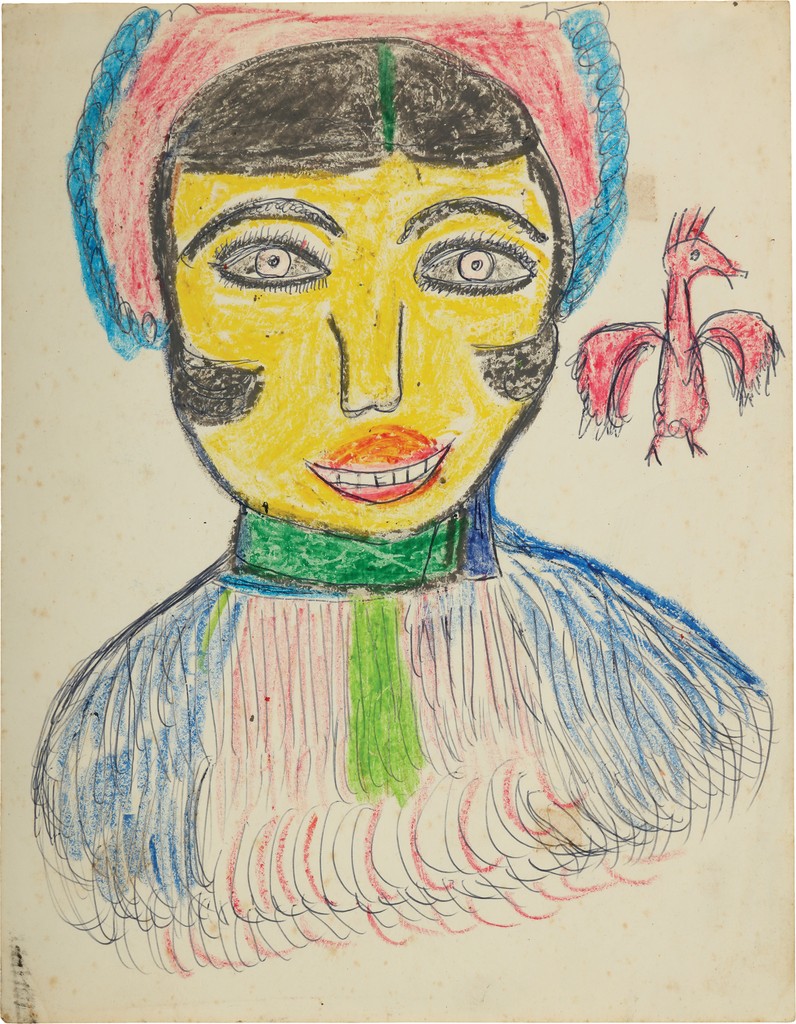 Untitled (Yellow Woman with Red Bird)