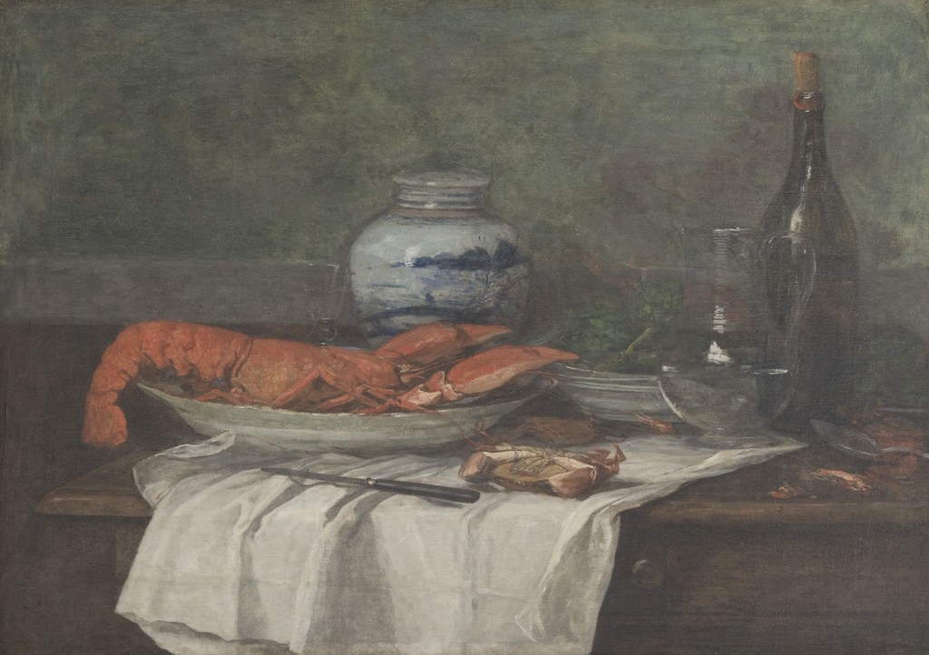 Still Life with Lobster on a White Tablecloth (Nature Morte Au Homard Sur un Nappe Blanche)