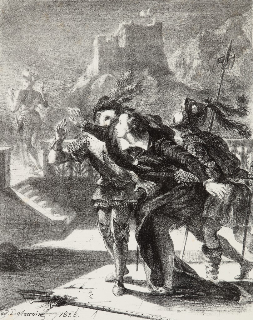 Hamlet Tries to Follow His Father’s Ghost (Hamlet Veut Suivre L’Ombre de Son Pere), from the Hamlet series
