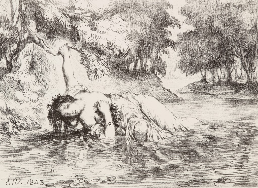 The Death of Ophelia (Mort d’Ophélie), from the Hamlet series