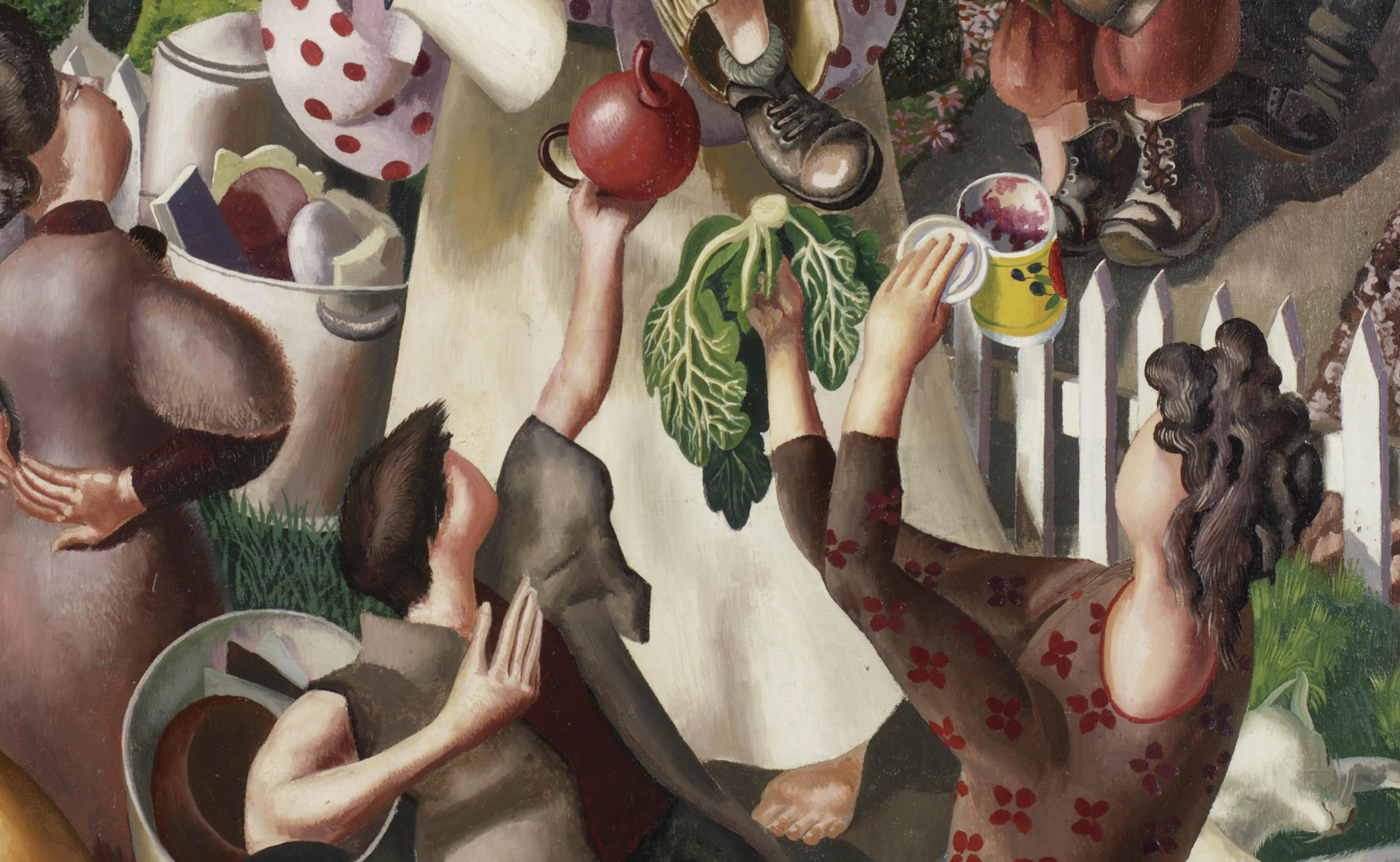 Stanley Spencer, <i>The Lovers (The Dustmen) </i>, 1934, oil on canvas, 115 x 123.5 cm. Collection of Laing Art Gallery (TWCMS: B7412). Digital image courtesy of Estate of Stanley Spencer | Bridgeman Images | Photo Laing Art Gallery (All rights reserved).