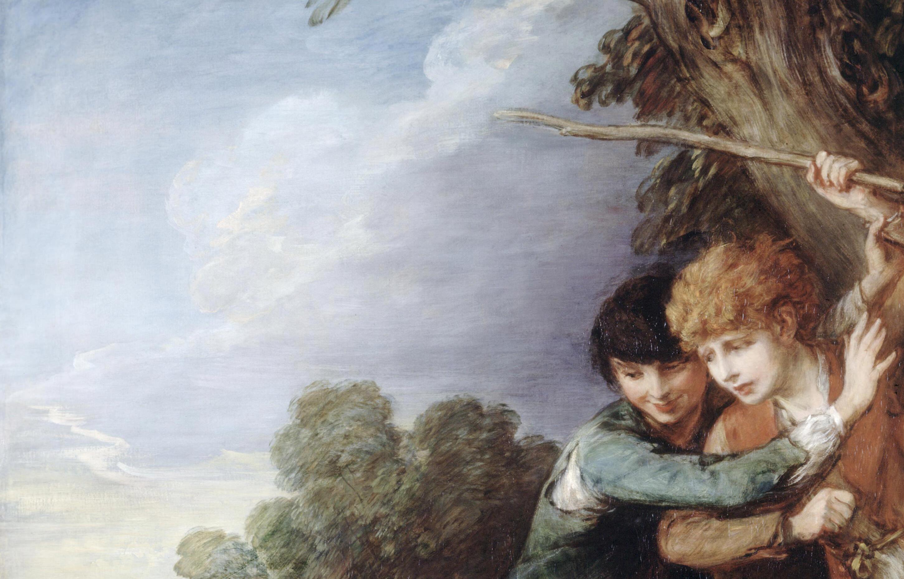 Thomas Gainsborough, <i>Two Shepherd Boys with Dogs Fighting</i>, 1783, oil on canvas, 222.5 x 155.1 cm. Collection of Kenwood House, London / Historic England (88028787). Digital image courtesy of Historic England | Bridgeman Images (All rights reserved).
