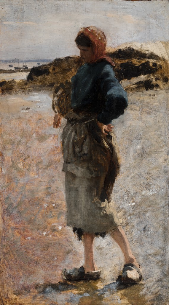 Girl on the Beach, Study for “En route pour la pêche” and “Fishing for  Oysters at Cancale” - Conversations with the Collection - Terra Foundation  for American Art